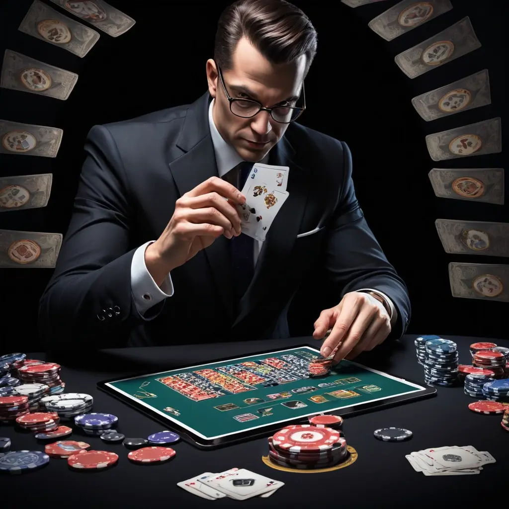 Casino backend dashboard showing analytics and management tools